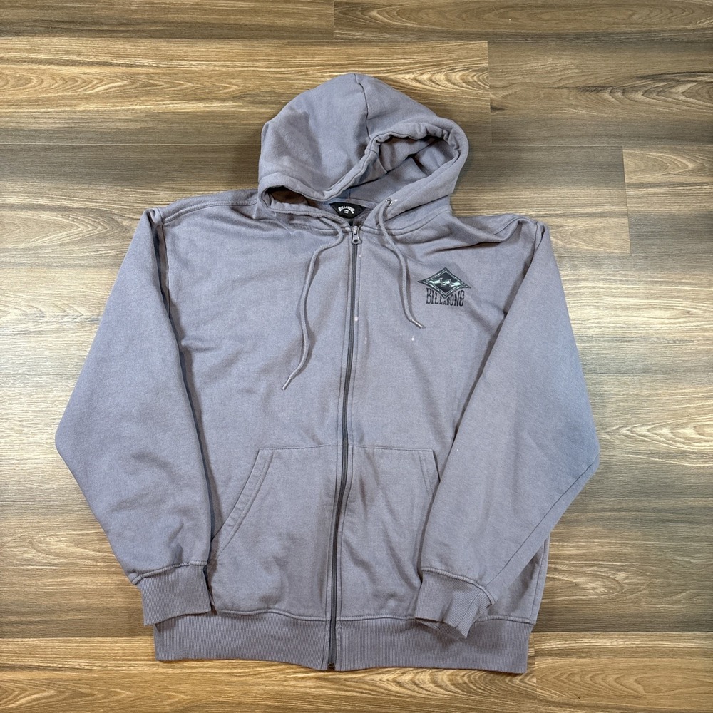 Billabong Men's Graphic Logo Full‎ Zip Fleece Hoodie Size XL